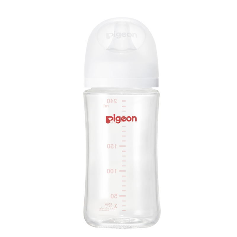 Pigeon贝亲奶瓶新生婴儿宽口径玻璃奶瓶80-240ml防胀气0到6个月+ 73.1元