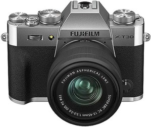 FUJIFILM 富士 X-T30 II | FUJINON XC15-45mmF3.5-5.6 OIS PZ 相机套件，银色