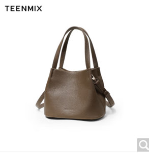 天美意（TEENMIX）女包高级轻奢水桶包手提