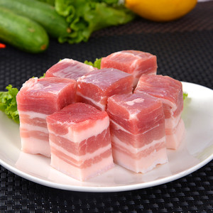 JL 金锣 国产猪五花肉块1kg 冷冻带皮五花肉 猪肉生鲜