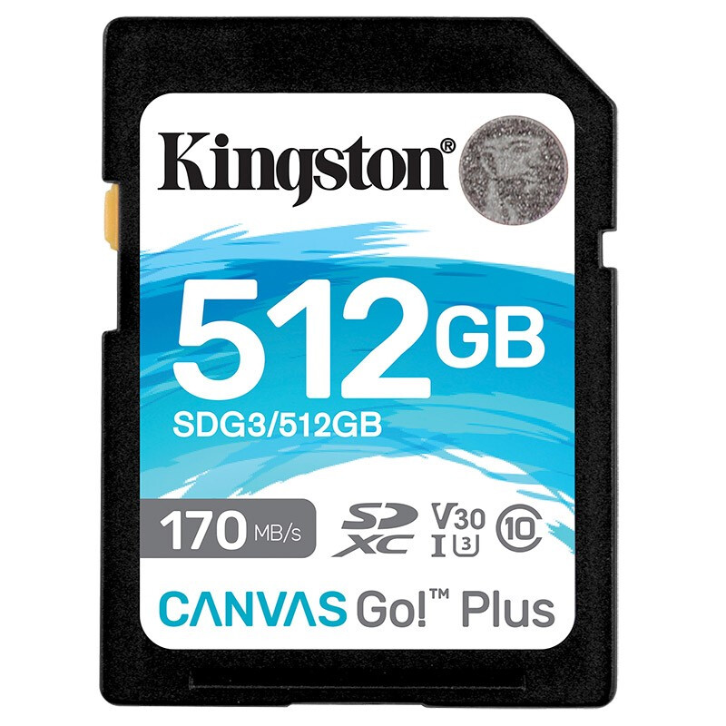Kingston 金士顿 SDG3 SD存储卡 512GB（UHS-I、V30、U3） 449元