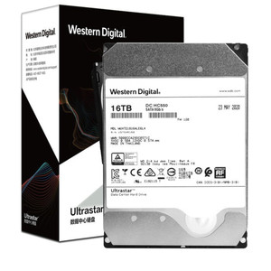 Western Digital 西部数据 企业级氦气硬盘 Ultrastar HC550 SATA 16TB CMR垂直 7200转 512MB (WUH721816ALE6L4)