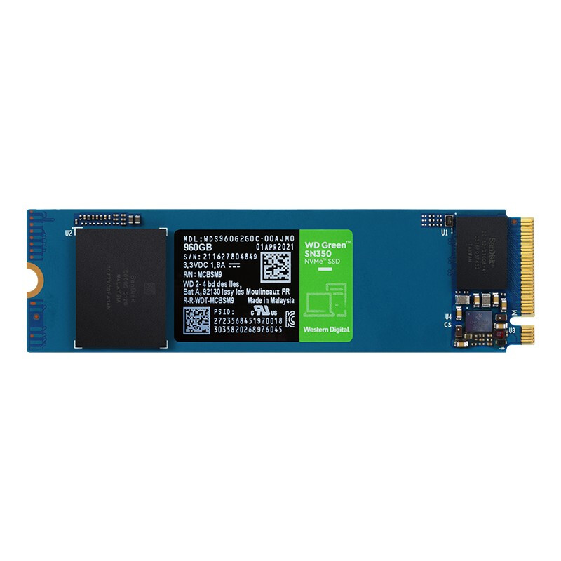 百亿补贴：Western Digital 西部数据 SN350 NVMe M.2 固态硬盘 960GB（PCIe 3.0） 379元
