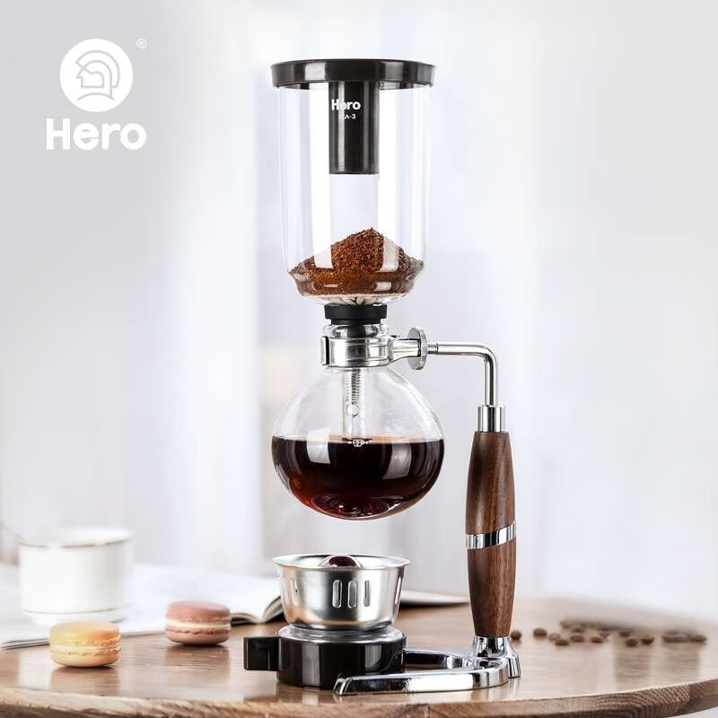 Hero（咖啡器具） Hero英雄咖啡壶 家用咖啡机 虹吸式 玻璃虹吸壶 手动煮咖啡套装 298元