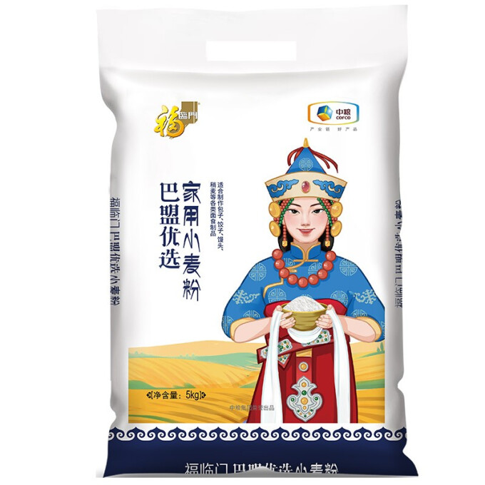 福临门 巴盟优选 家用小麦粉 5kg 22.33元