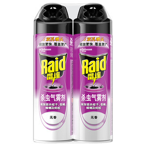 Raid 雷达蚊香 雷达(Raid) 杀虫剂喷雾550ml*2瓶无香型杀虫气雾剂 蟑螂药 灭蟑螂