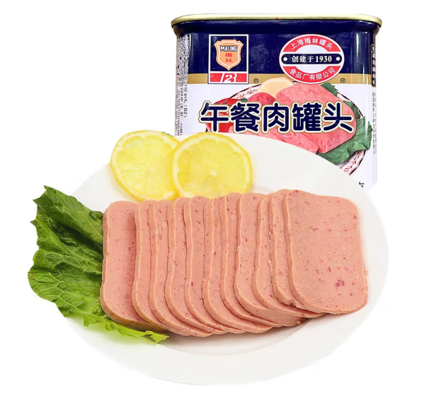 MALING 梅林B2 梅林 午餐肉罐头 340g 10.6元