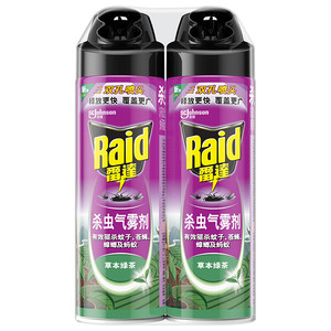 Raid 雷达蚊香 雷达(Raid) 杀虫剂喷雾 550ml*2瓶 绿茶香型 杀蟑喷雾 杀虫气雾剂