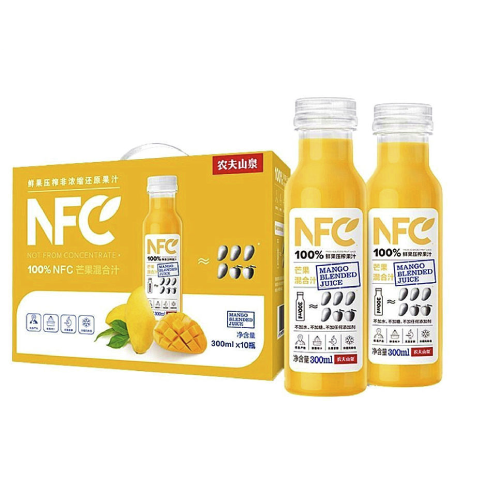 NONGFU SPRING 农夫山泉 NFC果汁饮料 100%NFC芒果混合汁300ml*10瓶 礼盒  48.87元