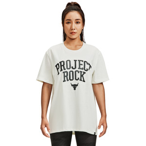 安德玛官方UA春夏Project Rock强森女子训练运动短袖T恤1377449