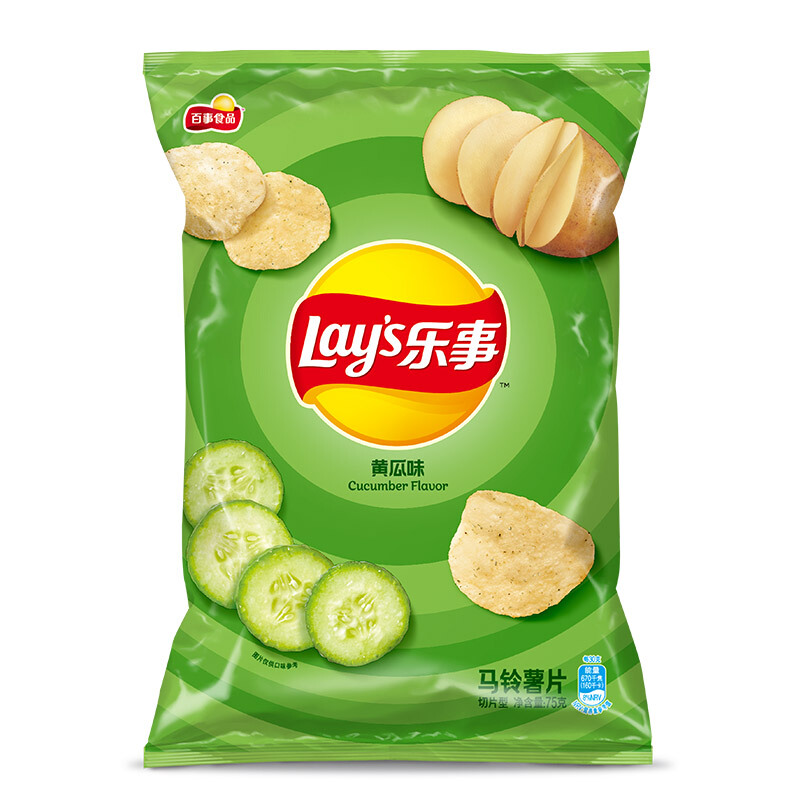 Lay's 乐事 马铃薯片 黄瓜味 75g 2.72元