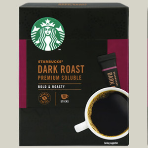 STARBUCKS 星巴克 进口黑咖啡精品速溶咖啡粉冷萃冰美式特选研磨中度烘焙 深度烘焙1盒装