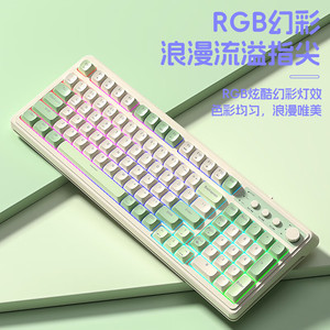 AULA 狼蛛 S99无线蓝牙有线三模键盘RGB背光 98配列