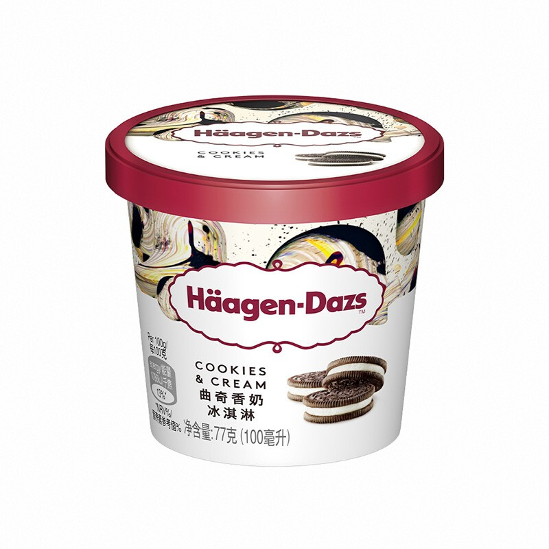 Häagen·Dazs 哈根达斯 曲奇香奶冰淇淋 100ml 20.71元