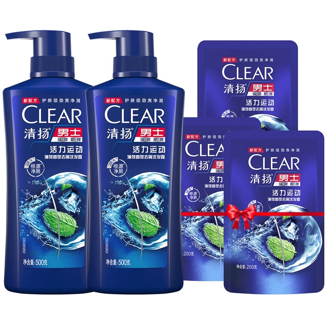 CLEAR清扬男女士洗发水去屑控油止痒运动清爽洗头膏 61.9元