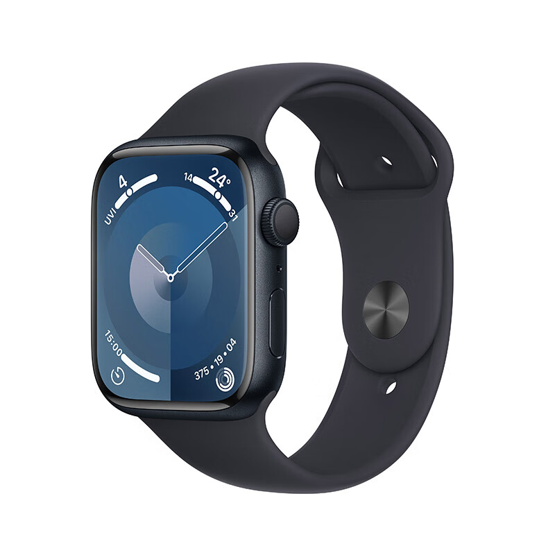 Apple 苹果 Watch Series 9 智能手表 GPS款 45mm 午夜色 橡胶表带 M/L 2539元