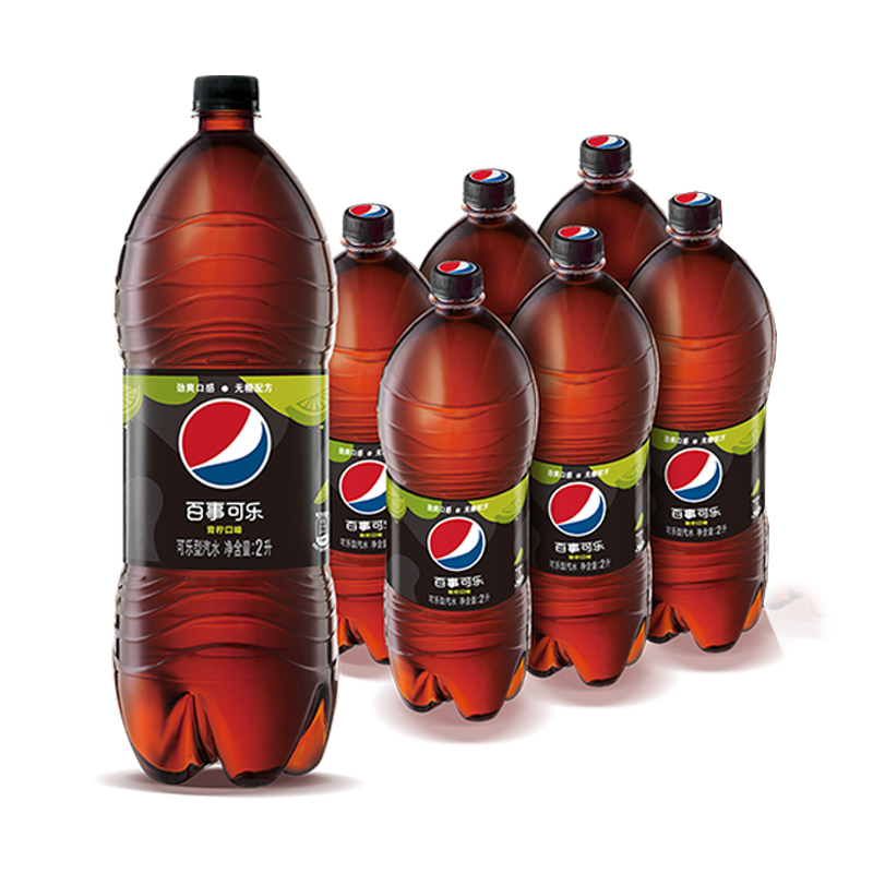 pepsi 百事 可乐 无糖 Pepsi 青柠味 碳酸饮料 汽水 大瓶 2L*6瓶 饮料整箱 28.86元