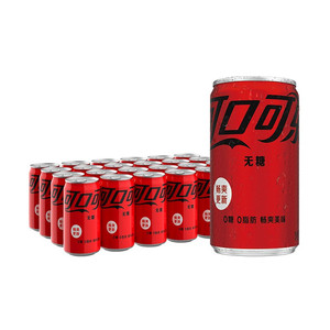 Coca-Cola 可口可乐 零度可乐 无糖零卡碳酸饮料mini汽水200ml*24罐 新老包装随机发货