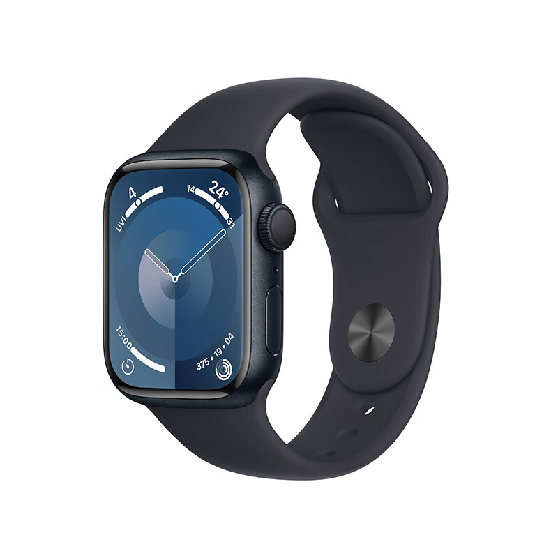 五一放价、百亿补贴：Apple 苹果 Watch Series 9 智能手表 GPS款 41mm 午夜色 橡胶表带 S/M 2193元