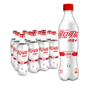 Coca-Cola 可口可乐 纤维+无糖零热量 汽水 碳酸饮料 500ml*12瓶 新老包装随机发货
