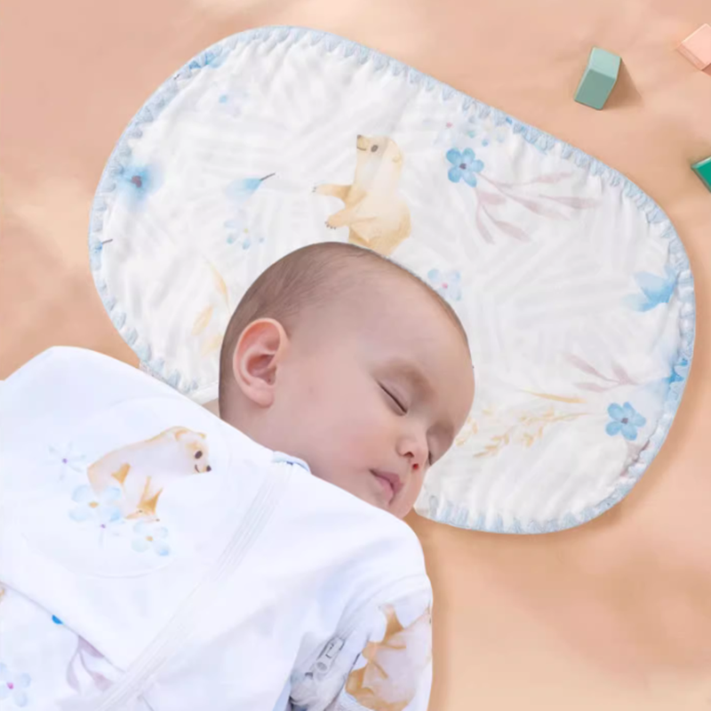 好孩子婴儿云片枕新生儿透气0到1岁宝宝枕头防吐奶纱布透气小枕巾 19.9元