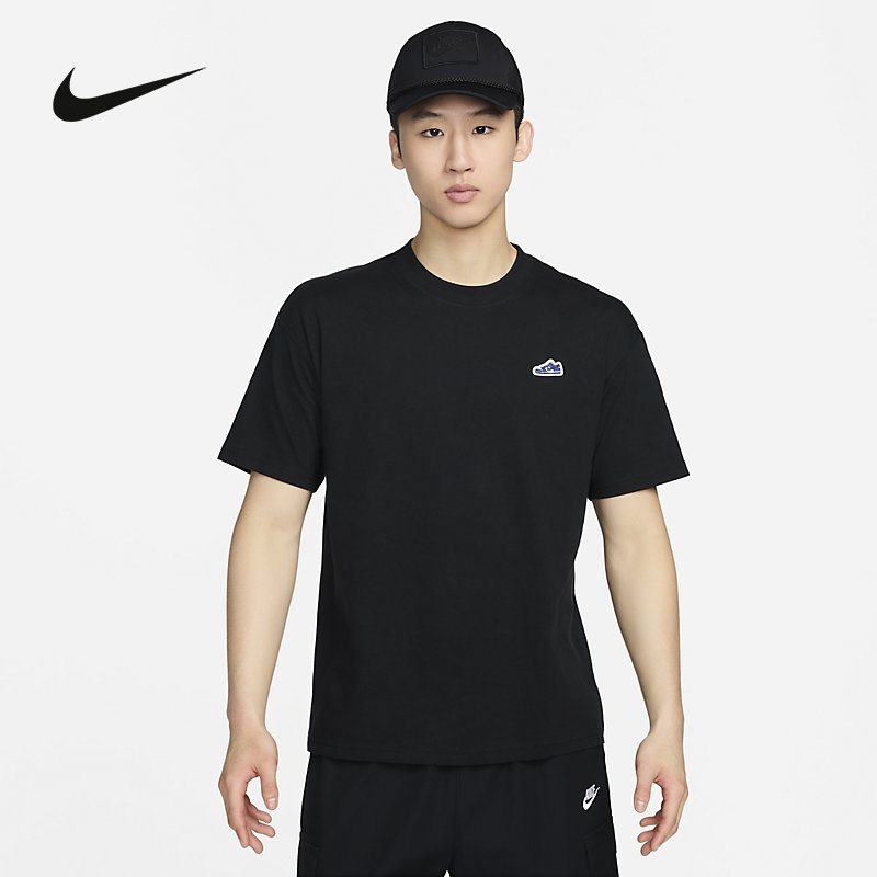 Nike耐克短袖男2024夏季新款运动休闲圆领刺绣鞋标T恤FV3752-010 119元