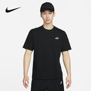 Nike耐克短袖男2024夏季新款运动休闲圆领刺绣鞋标T恤FV3752-010