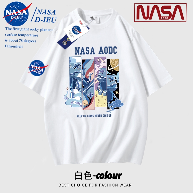 NASA DIEU联名款美式重磅夏季纯棉中国潮t恤男女短袖T恤半袖打底 8.47元