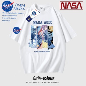 NASA DIEU联名款美式重磅夏季纯棉中国潮t恤男女短袖T恤半袖打底