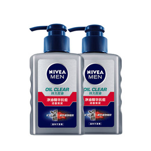 NIVEA MEN 妮维雅男士 妮维雅（NIVEA）男士洗面奶补水保湿控油控油抗痘精华洁面液150g双支套装