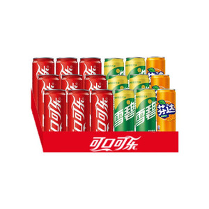 Coca-Cola 可口可乐 Fanta 芬达 可口可乐 12罐+雪碧8罐+芬达4罐