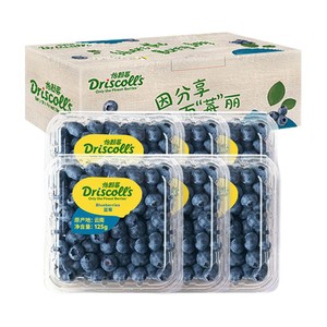 怡颗莓 plus会员:怡颗莓 Driscoll's 云南蓝莓14mm+ 6盒礼盒装 125g/盒