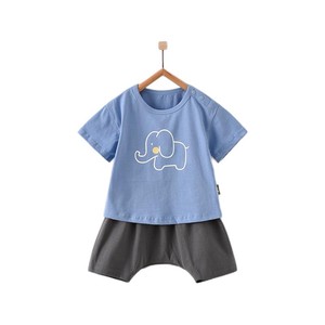 童泰夏季3月-3岁婴儿男女宝宝纯棉衣服圆领套头潮萌半袖短裤套装