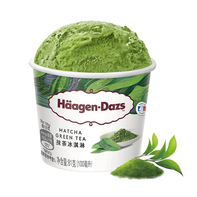 Häagen·Dazs 哈根达斯 经典抹茶口味冰淇淋 100ml/杯 19.13元