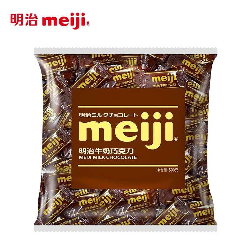 meiji 明治 排块牛奶巧克力500g*1袋 43元