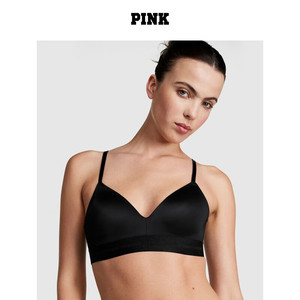 VICTORIA'S SECRET 维多利亚的秘密 PINK 无钢圈时尚舒适文胸胸罩女士内衣 2ZUO黑色-薄款 11232066 32D