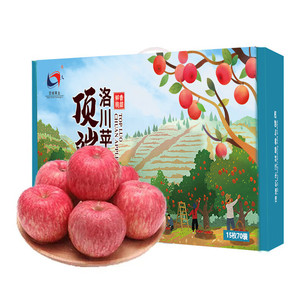 【顺丰发货】顶端 洛川苹果 15枚70mm苹果礼盒