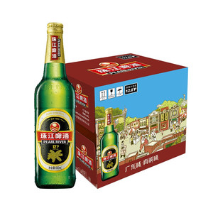 PEARL RIVER 珠江啤酒 12度 经典老珠江啤酒 600ml*12瓶 整箱装