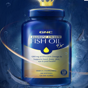 【预售】gnc健安喜美国铂金深海鱼鱼油中老年omega3软胶囊120粒*2