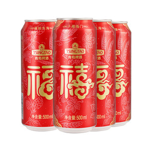 TSINGTAO 青岛啤酒 福禧10度 500mL 4罐