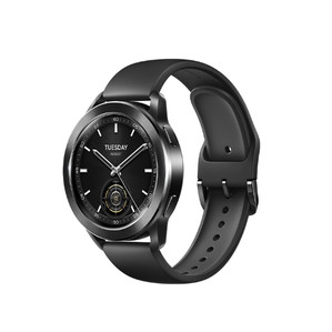 Xiaomi 小米 Watch S3 蓝牙版 智能手表 47mm 黑色 氟橡胶表带
