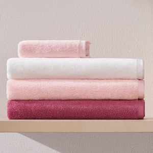全棉时代纯棉毛巾4条洗脸家用面巾柔软吸水成人面巾