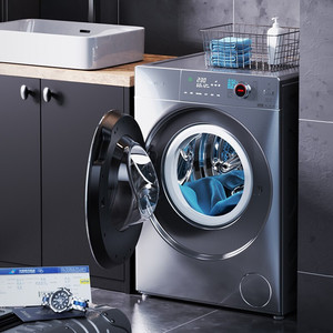 【小薄荷】松下10KG超薄洗衣机全自动家用除菌洗烘护一体机 ND139
