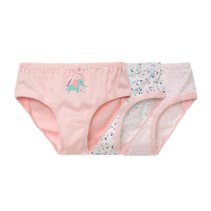 20点开始：les enphants 丽婴房 A2F0101106 女童内裤 3条装 粉色组 90cm