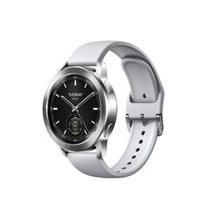 百亿补贴：Xiaomi 小米 Watch S3 蓝牙版 智能手表 47mm 银色 白色硅胶表带套装